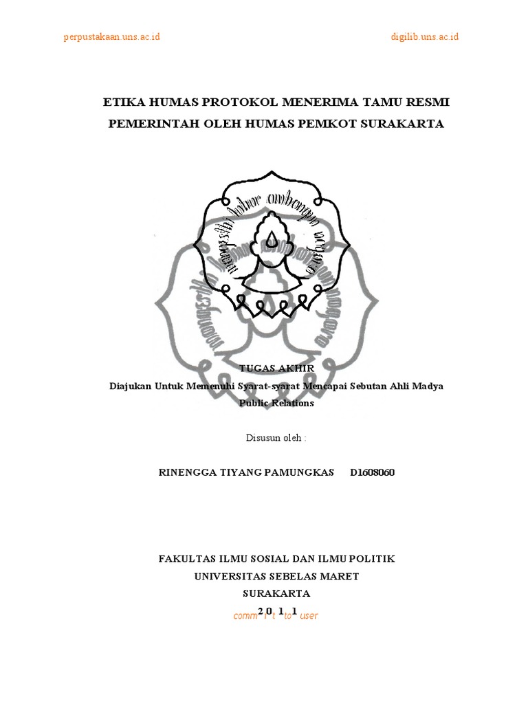 Etika Humas Protokol di Surakarta | PDF