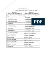 Lampiran Daftar Undangan Sosialisasi ROP 2023