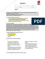 Espanol 3 Evaluacion Trimestre 3 Solucionario