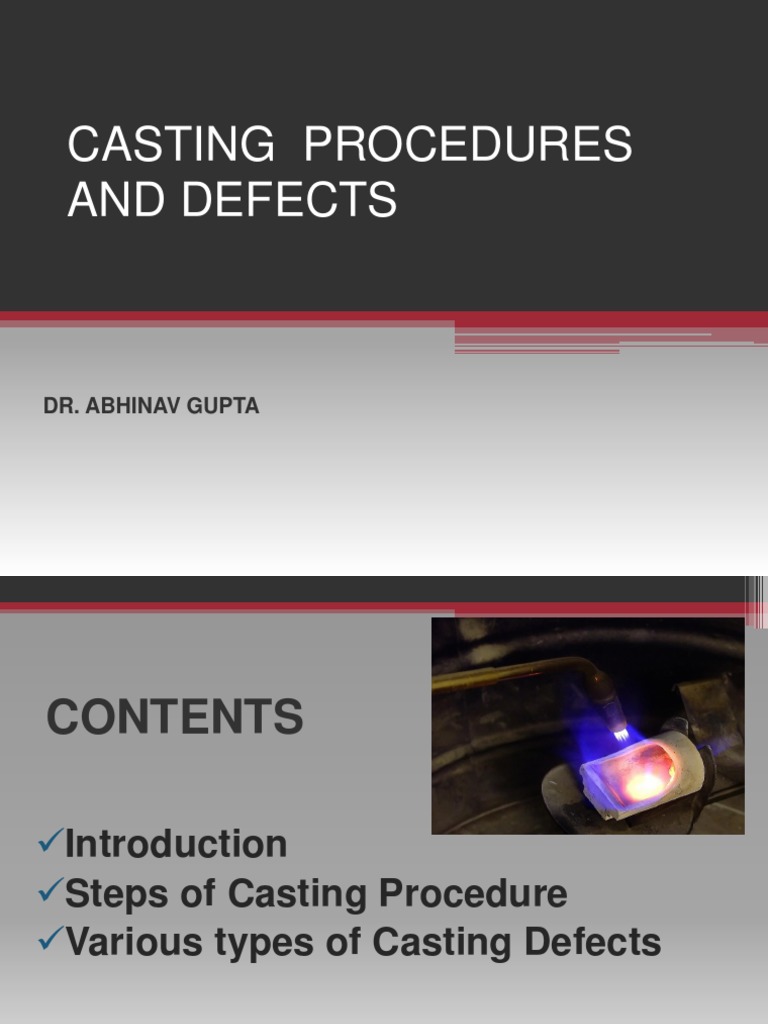 A Comprehensive Guide to Dental Casting Procedures, Common Defects, and Their Causes PDF