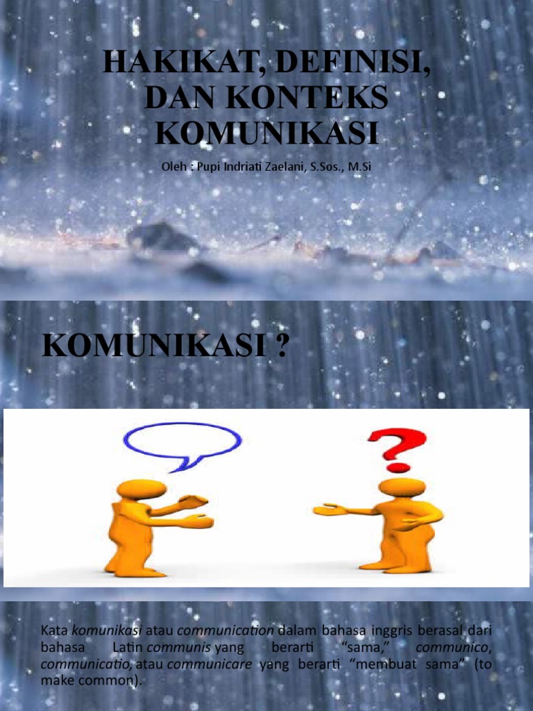 Definisi dan Konteks Komunikasi Manusia | PDF