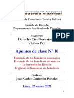 10 APUNTES DE CLASE 10. Herencia de HH Necesarios Colaterales y El Estado