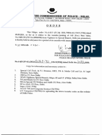 Office of The Commissioner of Police: Delhi.: Order