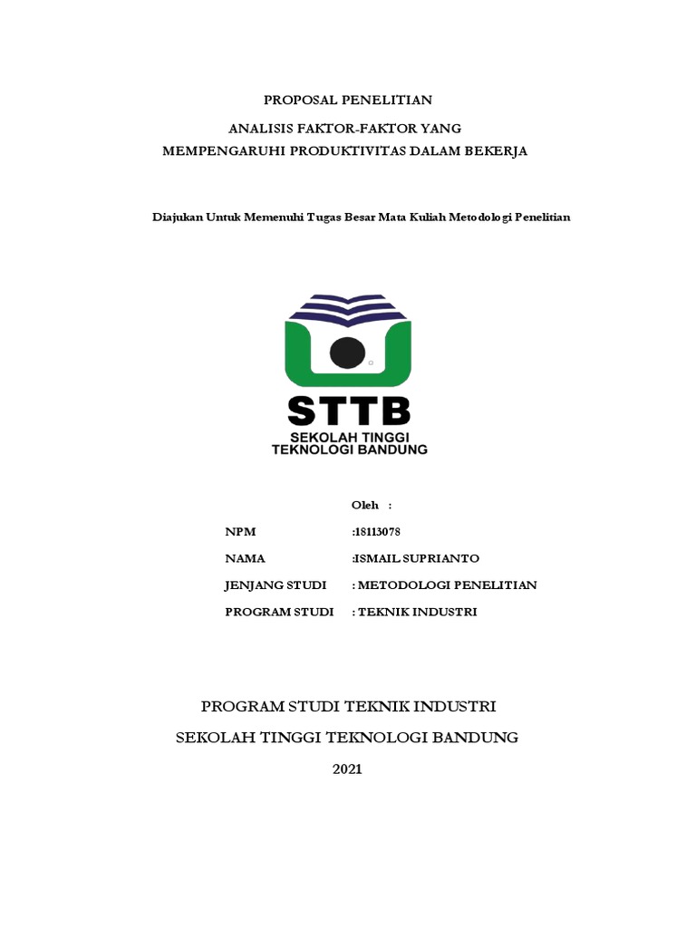 Proposal Penelitian Limbah | PDF