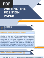 Writing The Position Paper