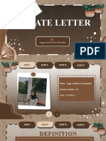 Private Letter: By: Anggi Avrillia Ayu Pramudita