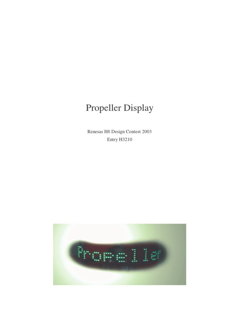 Propeller Display | PDF | Analog To Digital Converter | Light Emitting ...