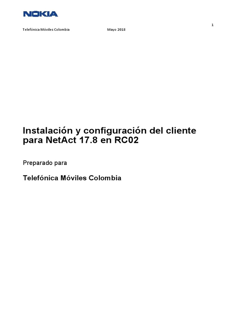 Instalación Y Configuración Del Cliente para Netact 17.8 en Rc02 | PDF ...