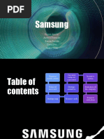 Samsung: Project Done By: Andreea Potirniche Razvan Puscuta David Sora Andrei Goian