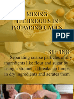 Mixing Techniques in Preparing Cakes