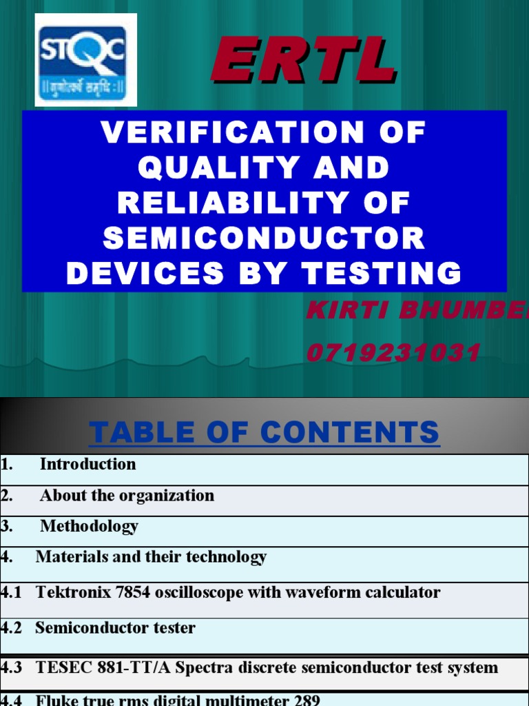 Testing Quality of Semiconductor Devices | PDF | Transistor ...