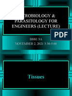 Microbiology & Parasitology For Engineers (Lecture) : Bsse 3A NOVEMBER 2, 2021 3:30-5:00