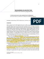 2009 - VISUAL PROGRAMMING IN ARCHITECTURE - Should Architects Be Trained As Programmers