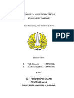 Pengelolaan Pendidikan Tugas Kelompok: S2 - Pendidikan Dasar Pascasarjana Universitas Negeri Surabaya