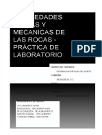 PDF Propiedades Fisicas y Mecanicas de Las Rocas Practica de Laboratorio