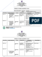 Weekly Home Learning Plan: Department of Education