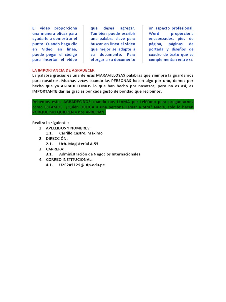 S02 S1-Ejercicios | PDF | Crecimiento personal y profesional | Negocios
