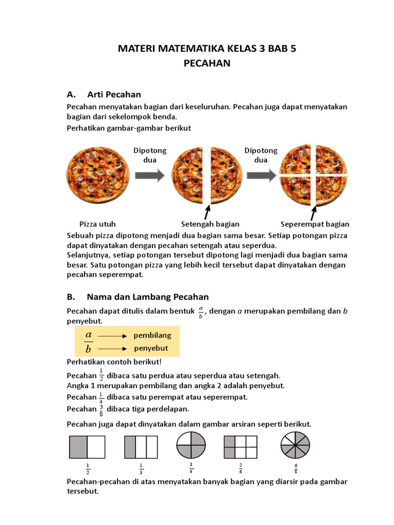 Materi Matematika Kelas 3 Bab 5 | PDF