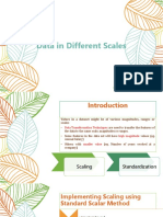 Data in Different Scales - Data Discretization