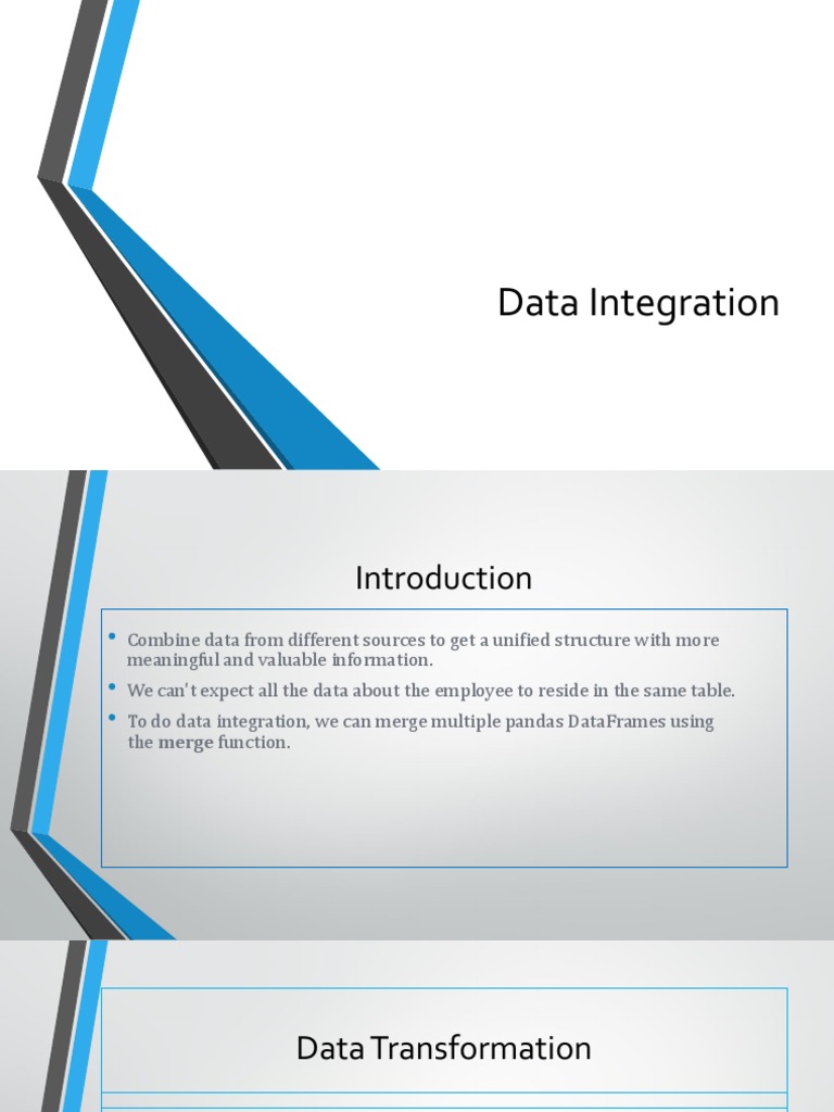 Data Integration Transformation PDF Categorical Variable Data