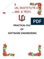 Universal Institute of Engg. & Tech.: Practical File OF Software Engineering