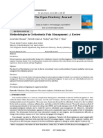 The Open Dentistry Journal: Methodologies in Orthodontic Pain Management: A Review
