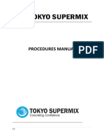 Procedures Manual for Ready Mix Concrete Batching Operations