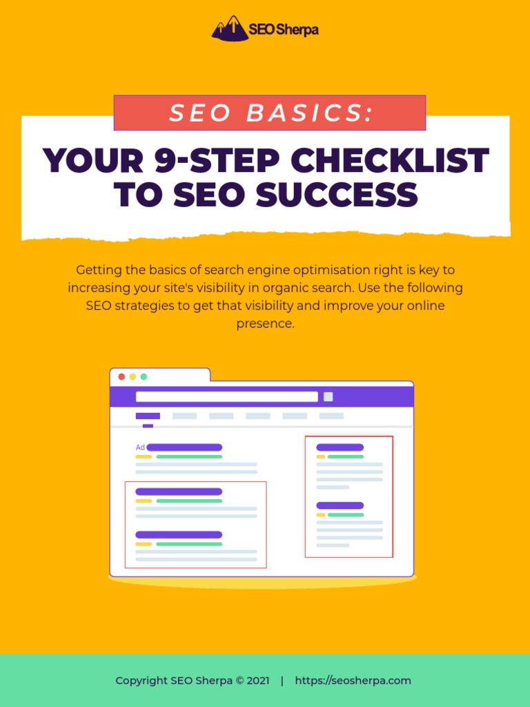 Seo Sherpa Seo Basics Checklist | PDF | Search Engine Optimization ...