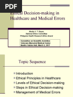 Ethical Decision-Making in Healthcare and Medical Errors