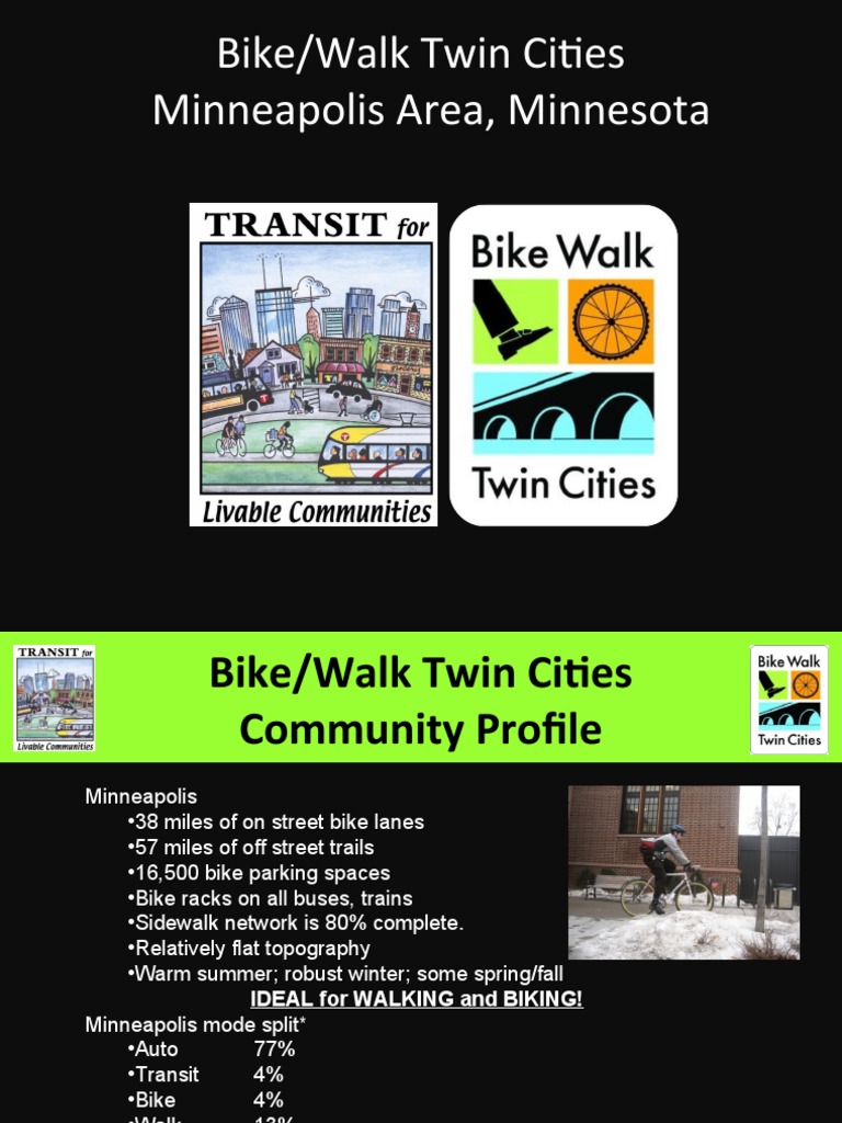 Bike/Walk Twin Cities Minneapolis Area, Minnesota PDF Cycling