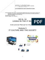 GEEL10 Living in The It Era: Instructional Manual For Students