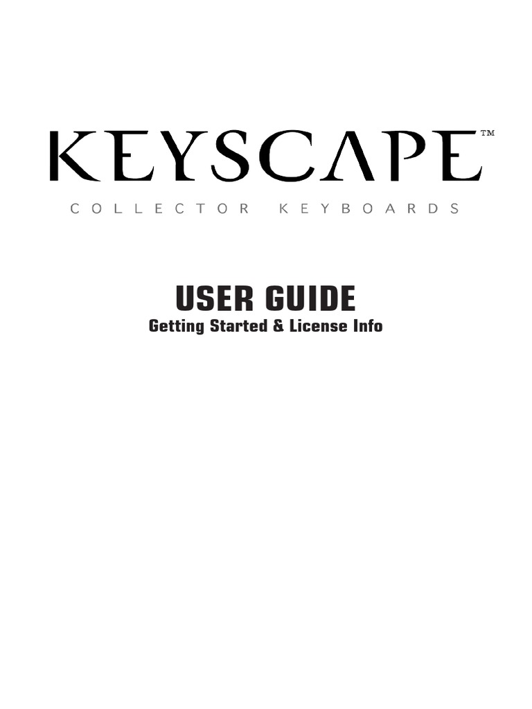 Keyscape User Guide | PDF | License | Source Code