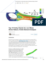 Unity Checks For Von Mises Stress Values - FEA