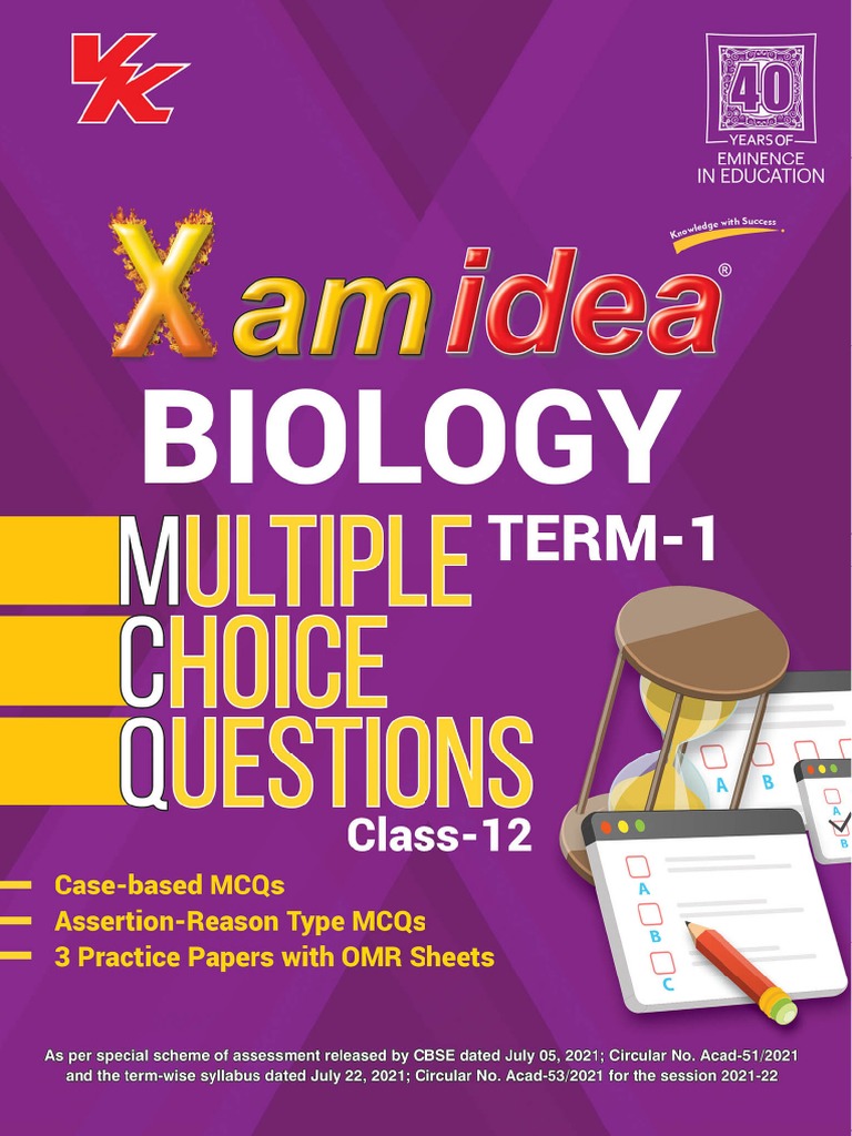 Xam Idea Biology Class 12 Term 1 MCQ | PDF