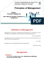 1.1_Principles of Management - Meaning, Definition, Significance of Management