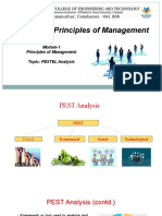 Module-1 Principles of Management Topic: PESTEL Analysis