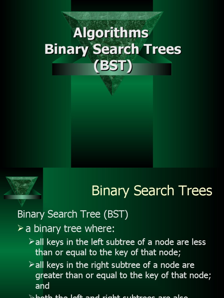 Lesson 5 - Binary Search Tree (BST) | PDF | Computer Programming | Data ...