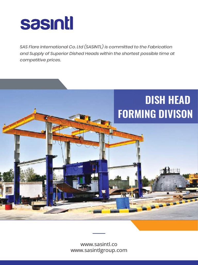 Dished Head Forming Solutions by SASINTL | PDF | Sphere | Crane (Machine)