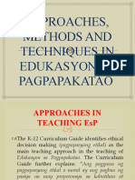 Approaches, Methods and Techniques in Edukasyon Sa Pagpapakatao