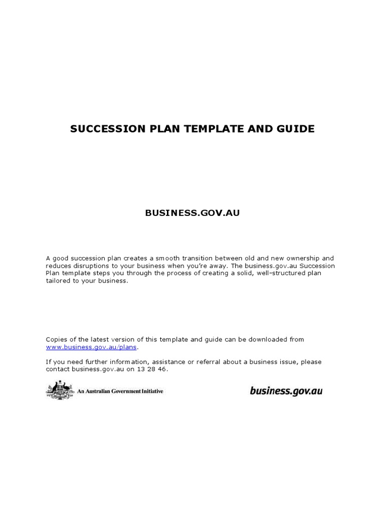 Succession Plan Template and Guide | PDF | Risk | Taxes