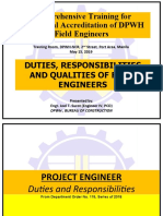 Comprehensive Training For Provisional Accreditation of DPWH Field Engineers