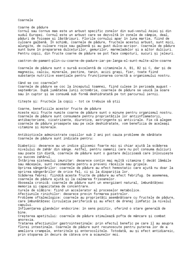 Coarne de Padure Plante Comestibile | PDF