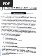 Supply Chain & CRM-Linkage: Short Questions