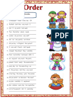 Word Order 1 Fun Activities Games Grammar Drills - 37081
