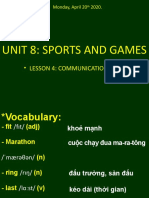 Unit 8 Sports and Games Lesson 4 Communication