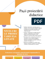 Proiectarea Didactică Pasii