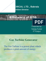 Tata Chemical LTD., Babrala: Efficiency of GTG