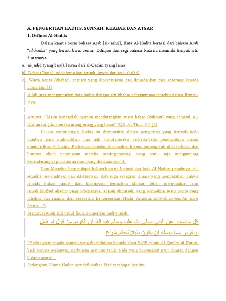 a-pengertian-hadits-sunnah-khabar-dan-atsar-1-definisi-al-hadits-pdf