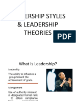 Leadership Styles & Leadership Theories