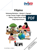 Filipino1 Q2 Mod1 PagsagotSaMgaTanongTungkolSaNapakinggangPabulaTugmaTulaAtTekstongPang-impormasyon Version2